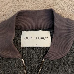 OUR LEGACY Grey fur sweater
